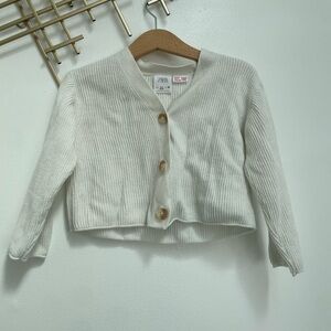 zara kids cream cardigan